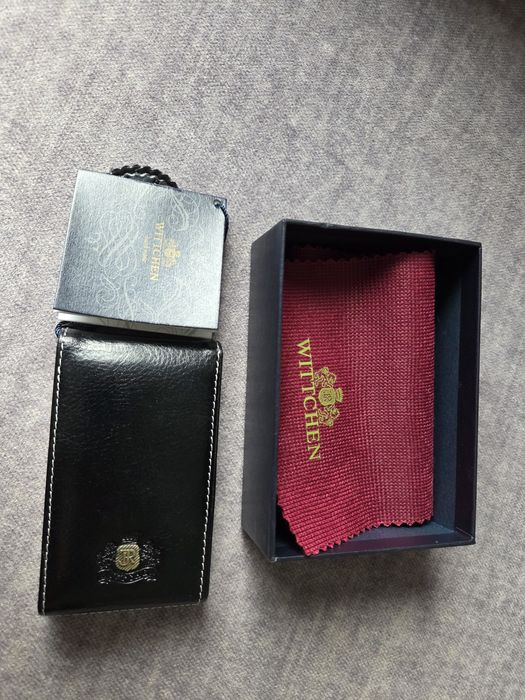 Czarne skórzane etui na wizytówki WITTCHEN Italy