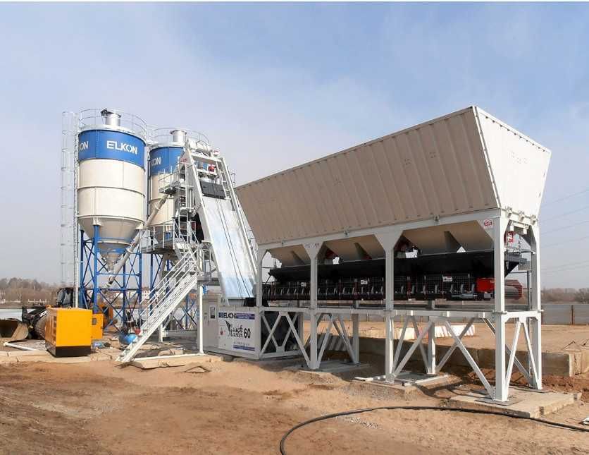 Szybko-przestawna betoniarnia ELKON Quick Master 60 ze skipem