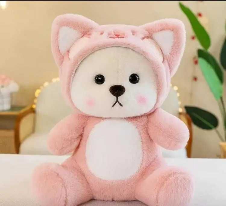 Мягкая игрушка качественная плюшевая Мишка Тедди в костюме котика 60см