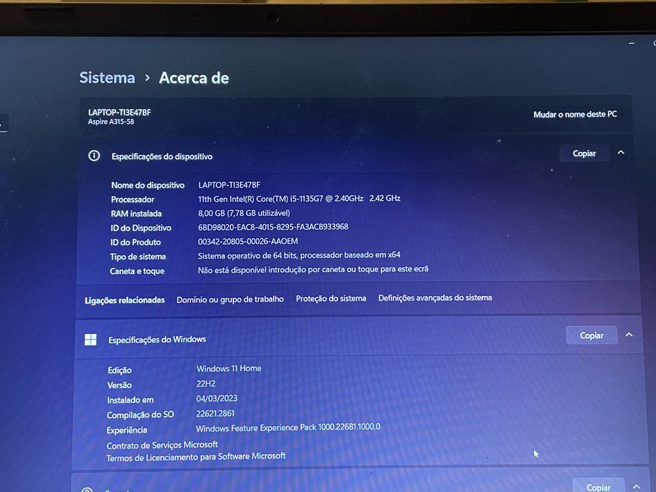 portatil acer Aspire 3