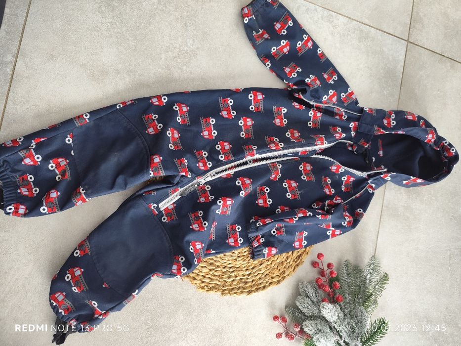 Kombinezon jesienno /wiosenny cienki przeciwdeszczowy  80 straż pożarn