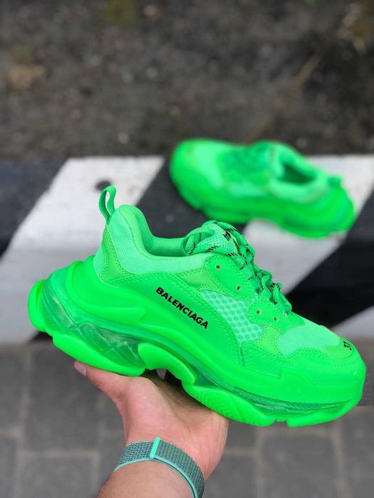 Clear Sole Balenciaga Fluorescent Green Balenciaga Triple S Clear