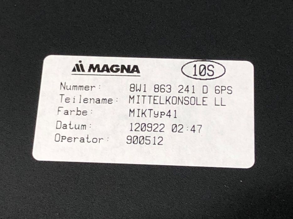 TUNEL ŚRODKOWY PODŁOKIETNIK AUDI A4 B9 Sedan/Limuzyna 8W1863241D