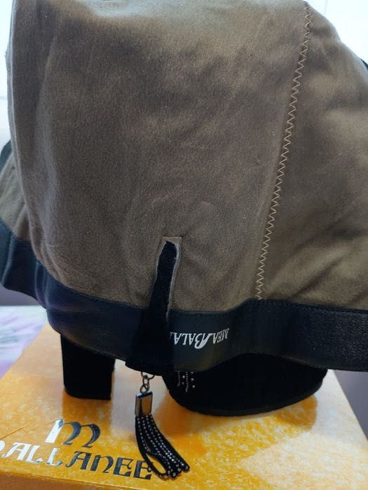 Ботфорти єврозима нові, 38р, шкіра/цегейка