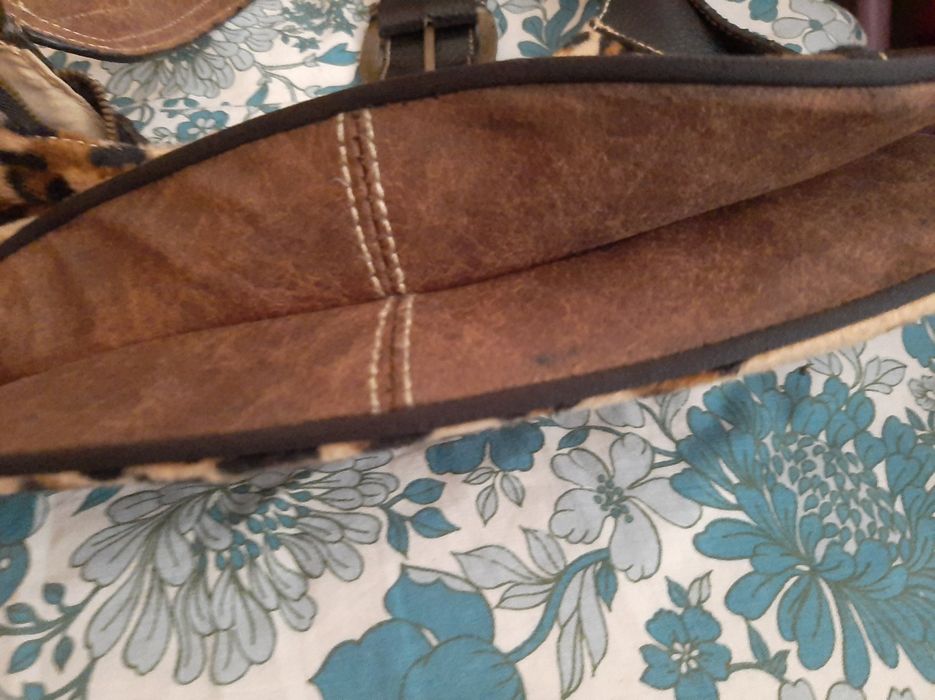 Mala, vintage,  OKPTA,,de mão, padrão Leopardo