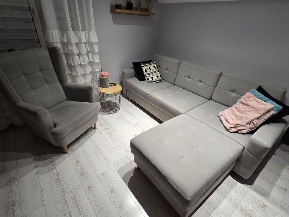 Salon, meble, stół, krzesła, narożnik, sofa, kanapa - MEBLE SALON