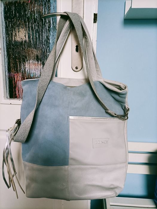 Torebka Conci szaro-blekitna