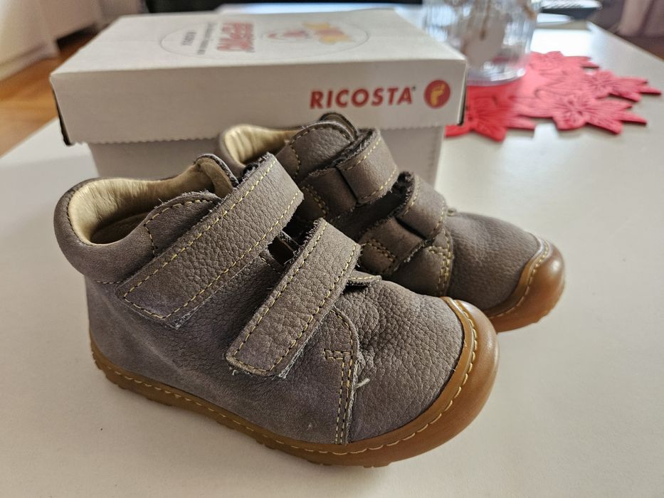 Półbuty na rzep za kostkę skóra Ricosta 20