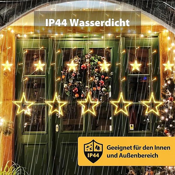 Kurtyna Świetlna Led Gwiazdki Lampki Gwiazdy Na Okno Girlanda Biały Ci