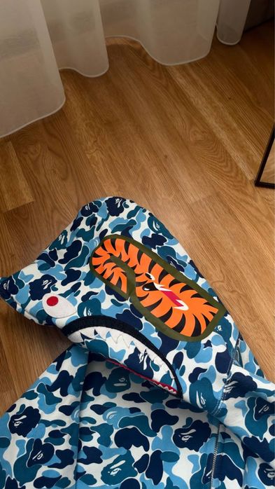 Bape shark zip-hoodie blue legit