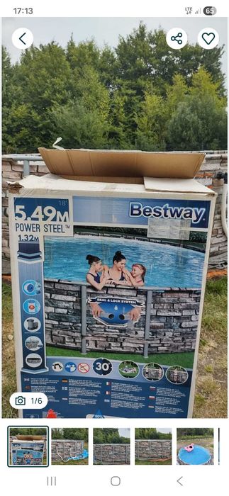 Rurki stelażu Basen Bestway  549x132
