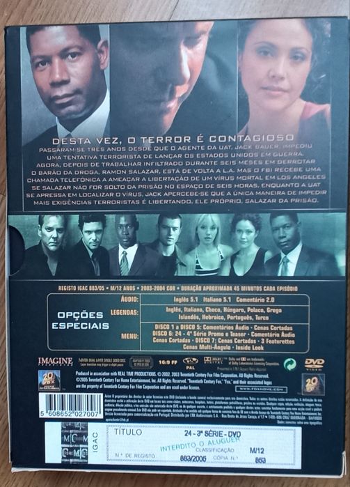 Série "24" - 2 box de 7 DVDs- temporadas 2 e 3
