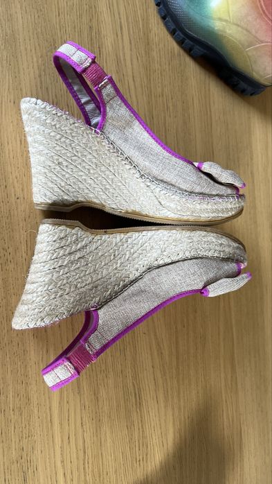 sandały na koturnie letnie damskie 38 obcas 8 cm