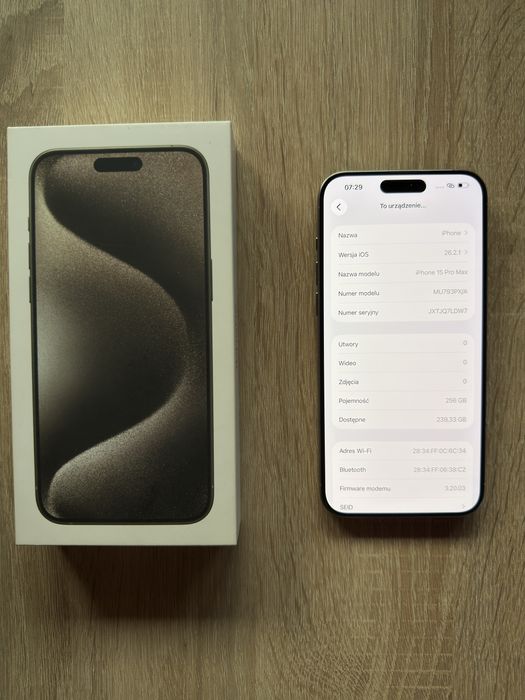 iPhone 15 Pro Max Natural Titanium • Stan Idealny • OKAZJA