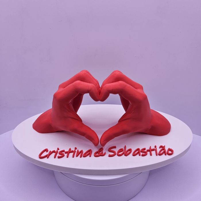 Dia Dos Namorados Mãos forma Coração 3D