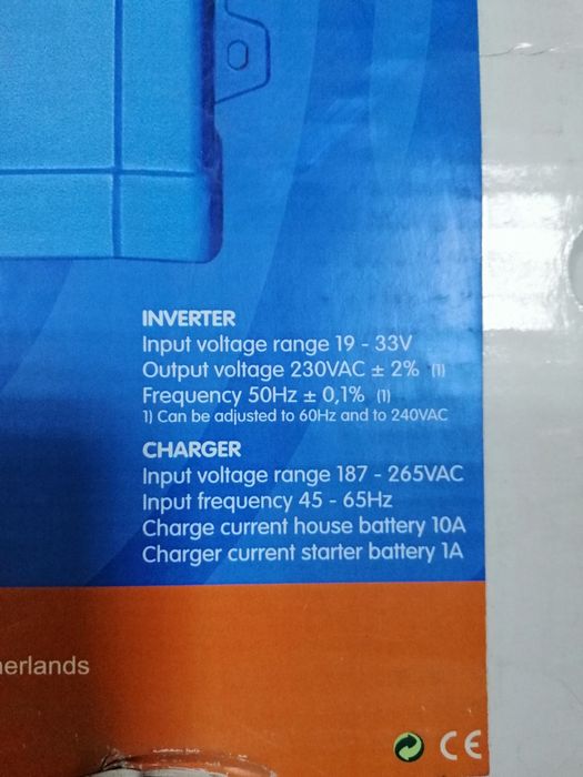 Інвертор із вбудованим зарядним  Victron Energy MultiPlus 24/500/10-16