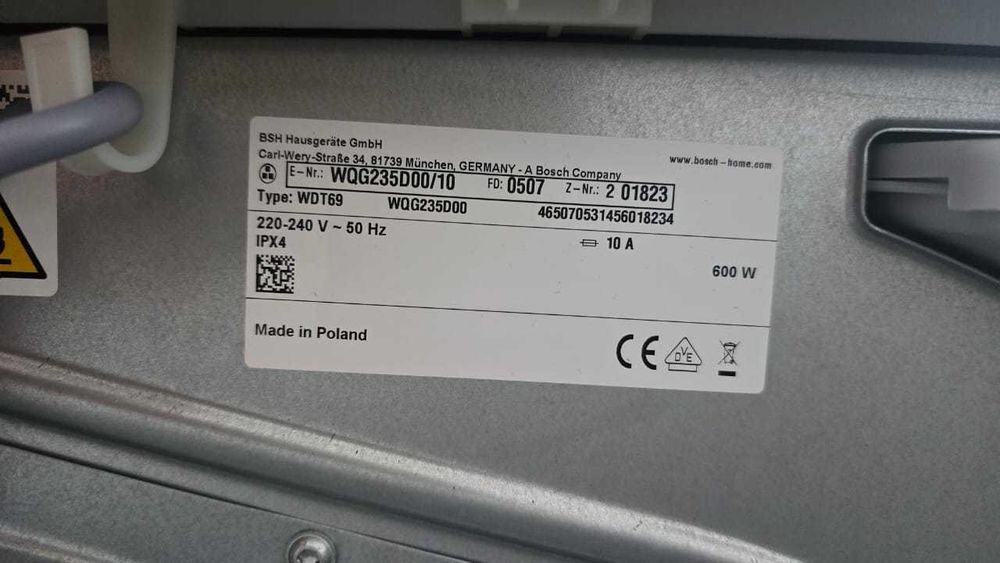 Сушарка для білизни BOSH Series 6 WQG235D00 нова (Німеччина)