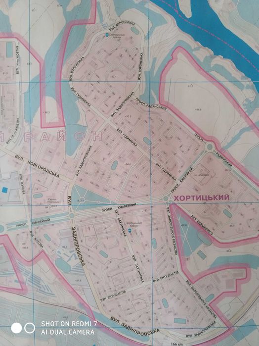 Настенная карта Запорожья