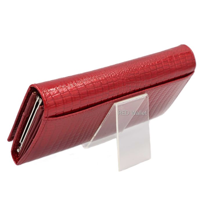 Гаманець жіночий шкіряний лак червоний бордо Balisa Кошелек красный