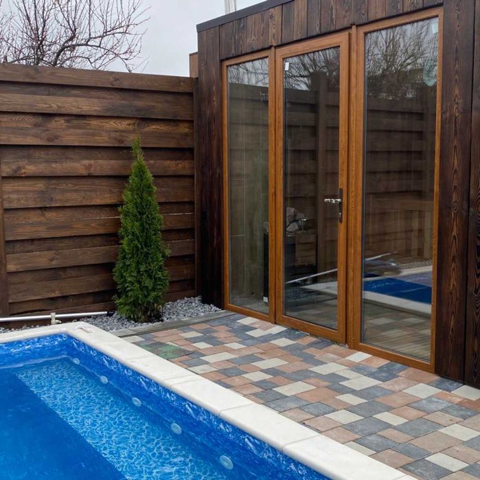 Аренда  дома, бассейн с подогревом, закрытая беседка, баня на дровах