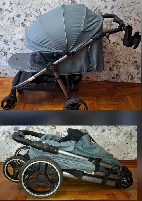 Прогулянкова коляска Espiro Wave TURQUOISE з аксесуарами,візочок до 4р