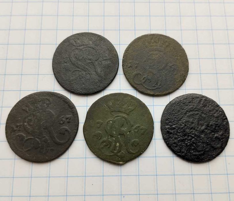 1 грош 1767, Польща, Станіслав Август Понятовский (5 шт.)