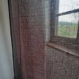 Cortinado castanho escuro com  8 presilhas *