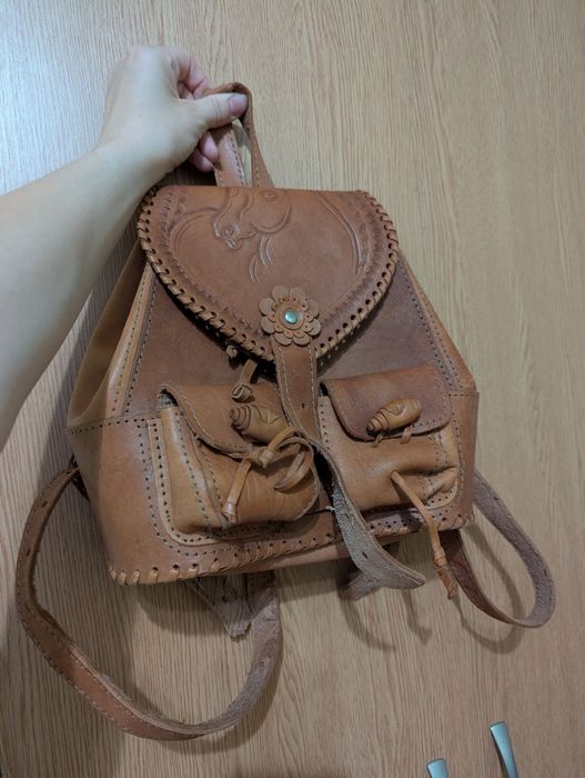 Шкіряний рюкзак 25*25 см