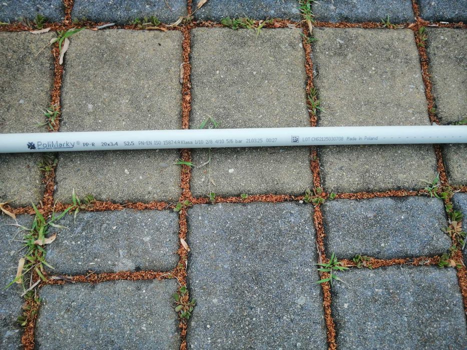 Rura do wody PCV 6x4m PoliMarky PP-R 20x3,4 S2,5 PN-EN ISO 15874