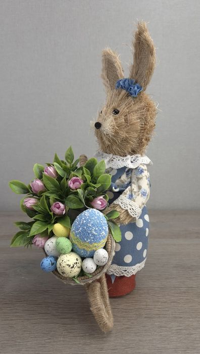 Великодній заєць ручної роботи (34 см) | Декор до Великодня | Handmade