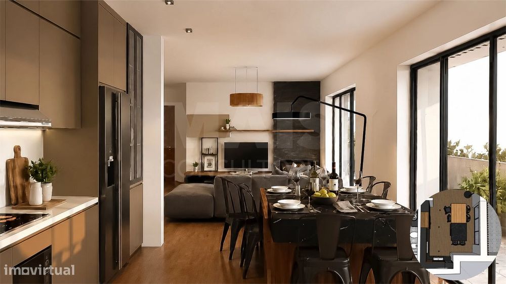 Apartamento T2 com Varanda & Parqueamento Privado, a 1 km da P...