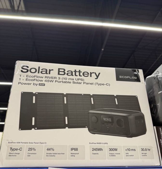 Комплект зарядна станція EcoFlow RIVER 3 (245w)+сонячна панель 45W