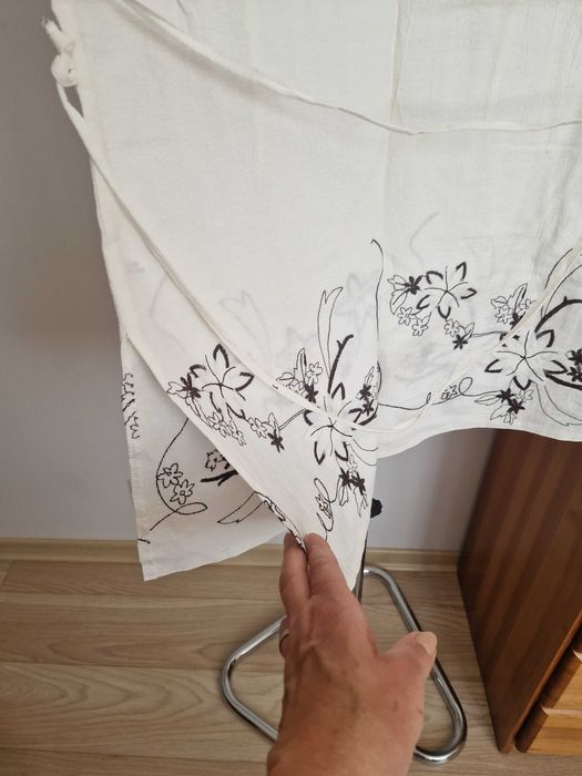 Tunika krem kreszowany L haft na metce 42