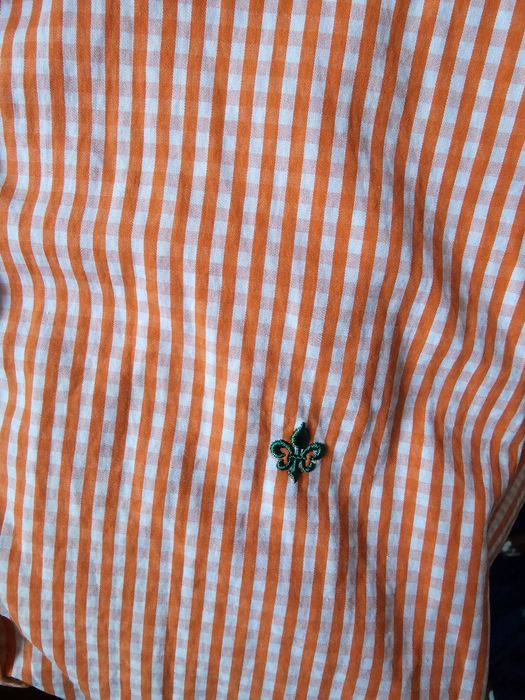 Morris Stockholm męska koszula w kratę pomarańczowa 43  XL