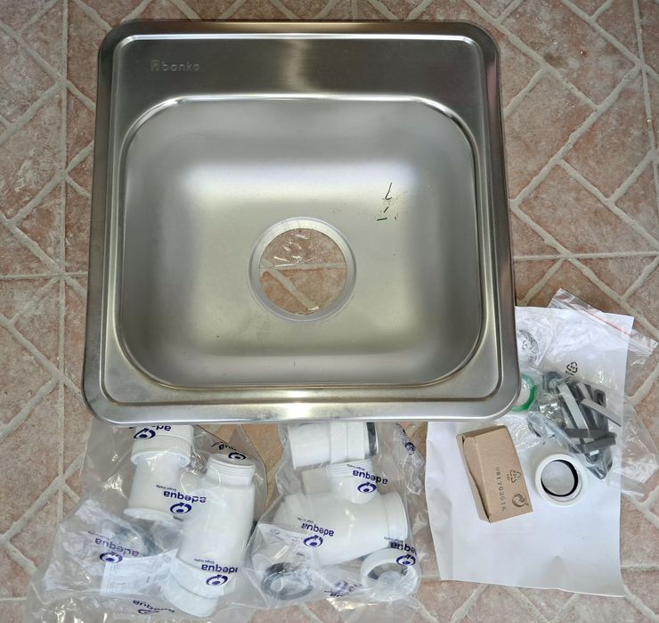 Pia de inox quadrada