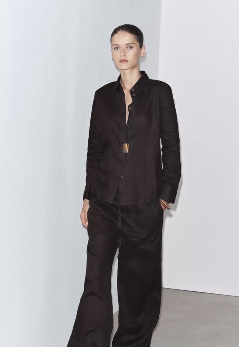 Сорочка zara xs 100% льон нова з біркою