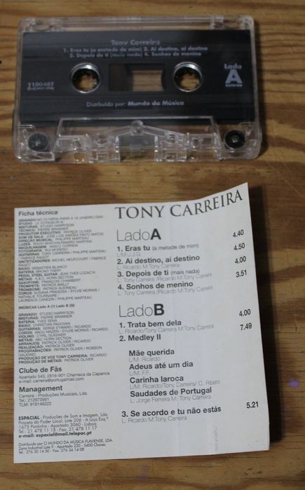 Cassete Tony Carreira - "Ao Vivo no Olympia, Vol.II"