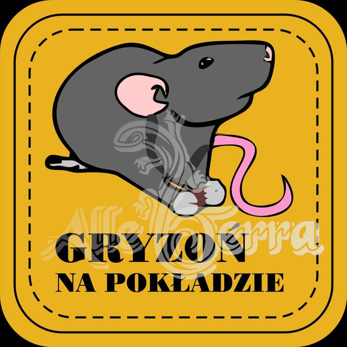 Naklejka szczur Gryzoń