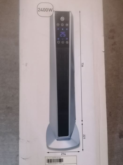 Aquecedor em coluna com comanfo