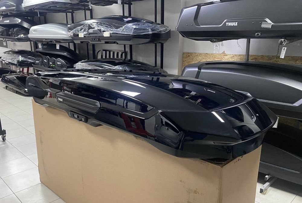 Бокс на дах авто Thule Motion 3 XL Low Black 216x89x35 см 400л БВ як Dynamic Exellence нові вживані вітринні автобокси чорний сірий глянець заниженний
