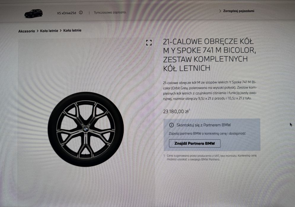Koła letnie felgi 21 cali BMW X5 X6 G05 G06