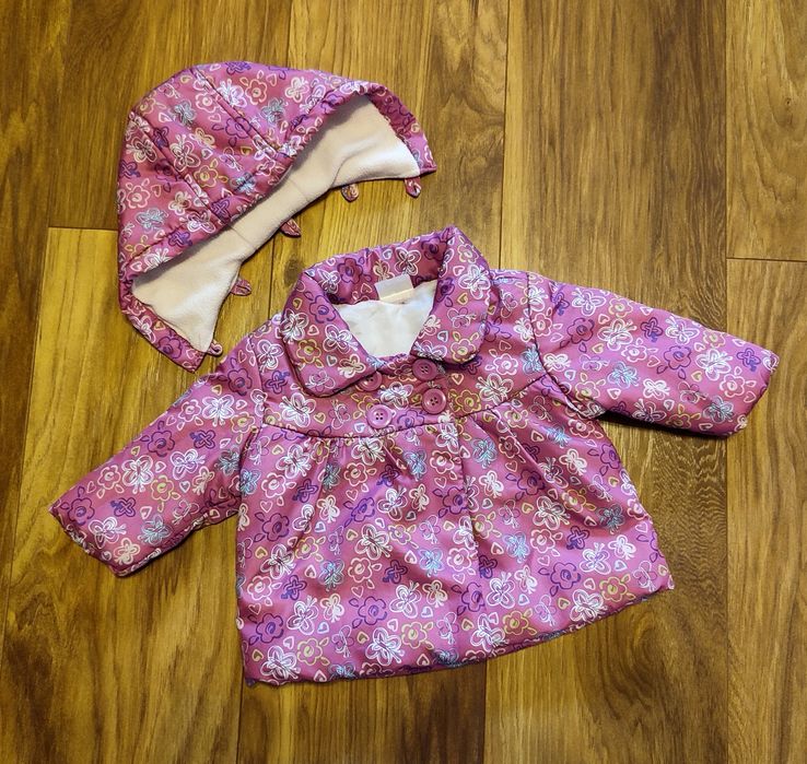 Płaszczyk wiosenny, kurtka 68, F&F dla dziewczynki, odpinany kaptur