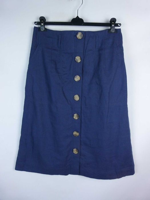 Marks Spencer lniana spódnica midi 14 / 42