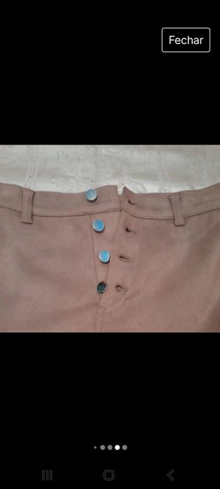 Calças/ Leggins beges tamanho 34 XS Kiabi