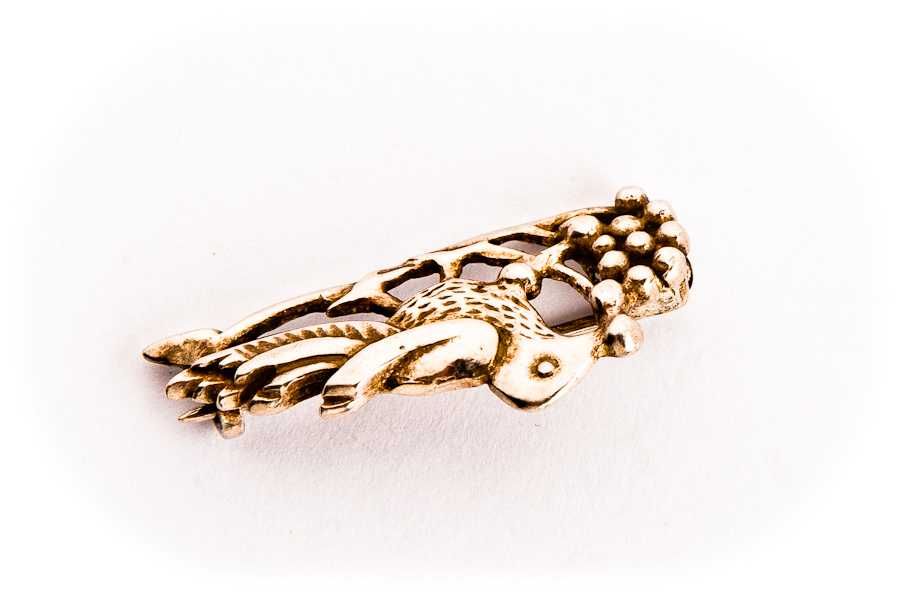 Srebrna Broszka - Ptak - Ptaszek - 2,30g - WARMET POLSREBRO JANTAR