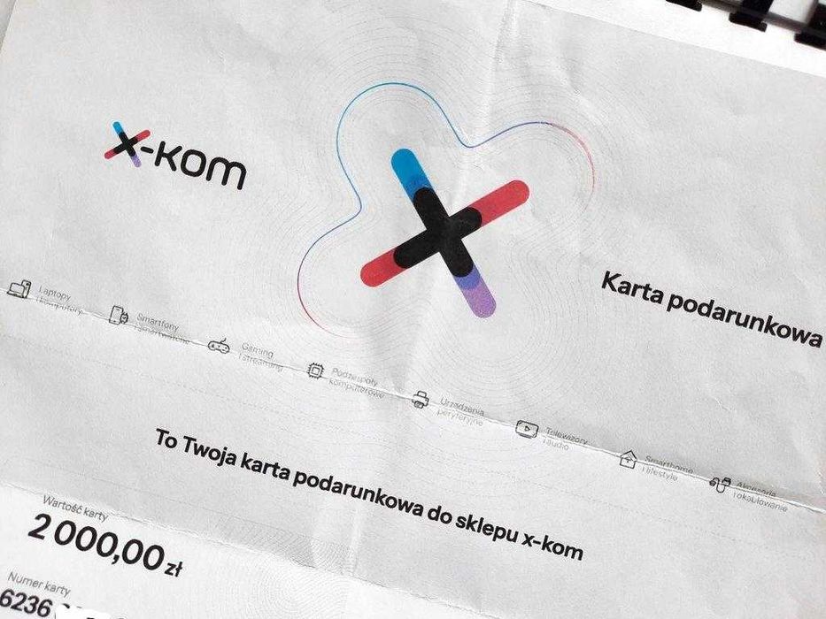 Karta podarunkowa sklep X-Kom