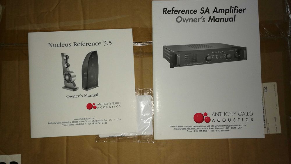 Anthony Gallo Acoustics: Colunas Ref. 3.5  e Amplificador Reference SA