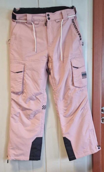 Superdry spodnie narciarskie damskie jasnoróżowe 42