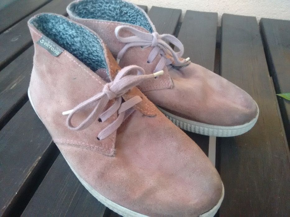 Buty trzewiki półbuty ocieplane 36/37 brudny róż 22,5 cm DOSTAWA 1,99 zł