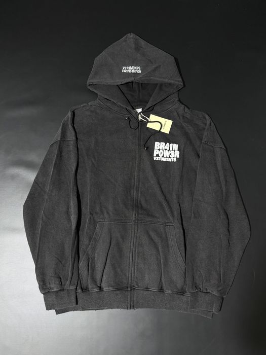зип худи Vetements Brain Power zip hoodie